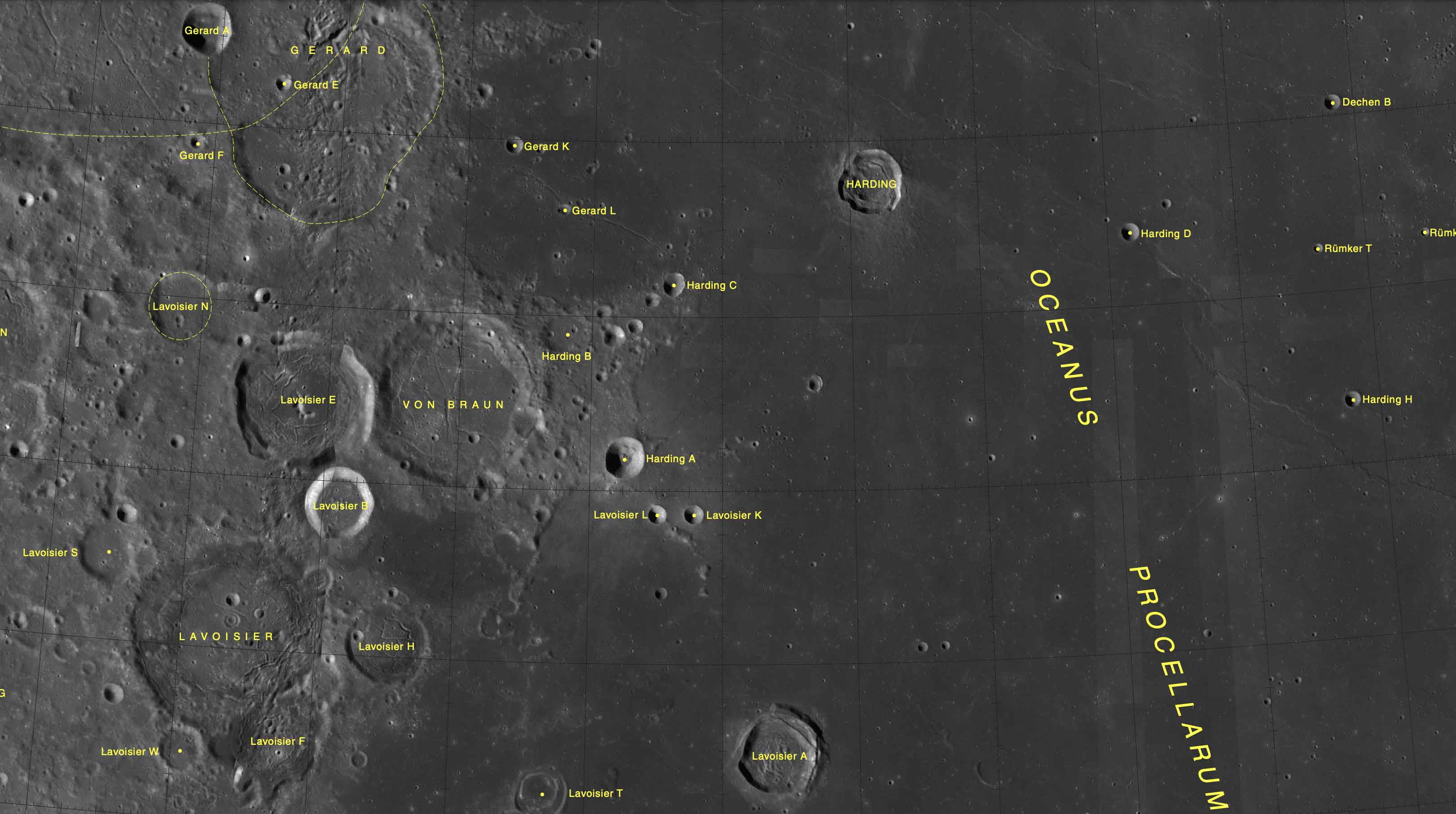 lunar surface features