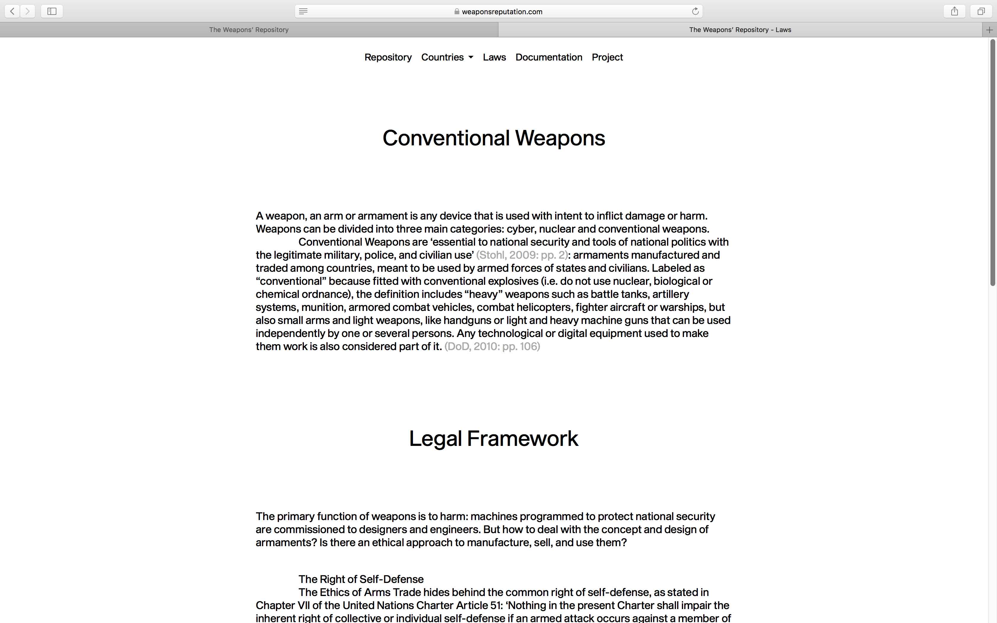 conventional weapons